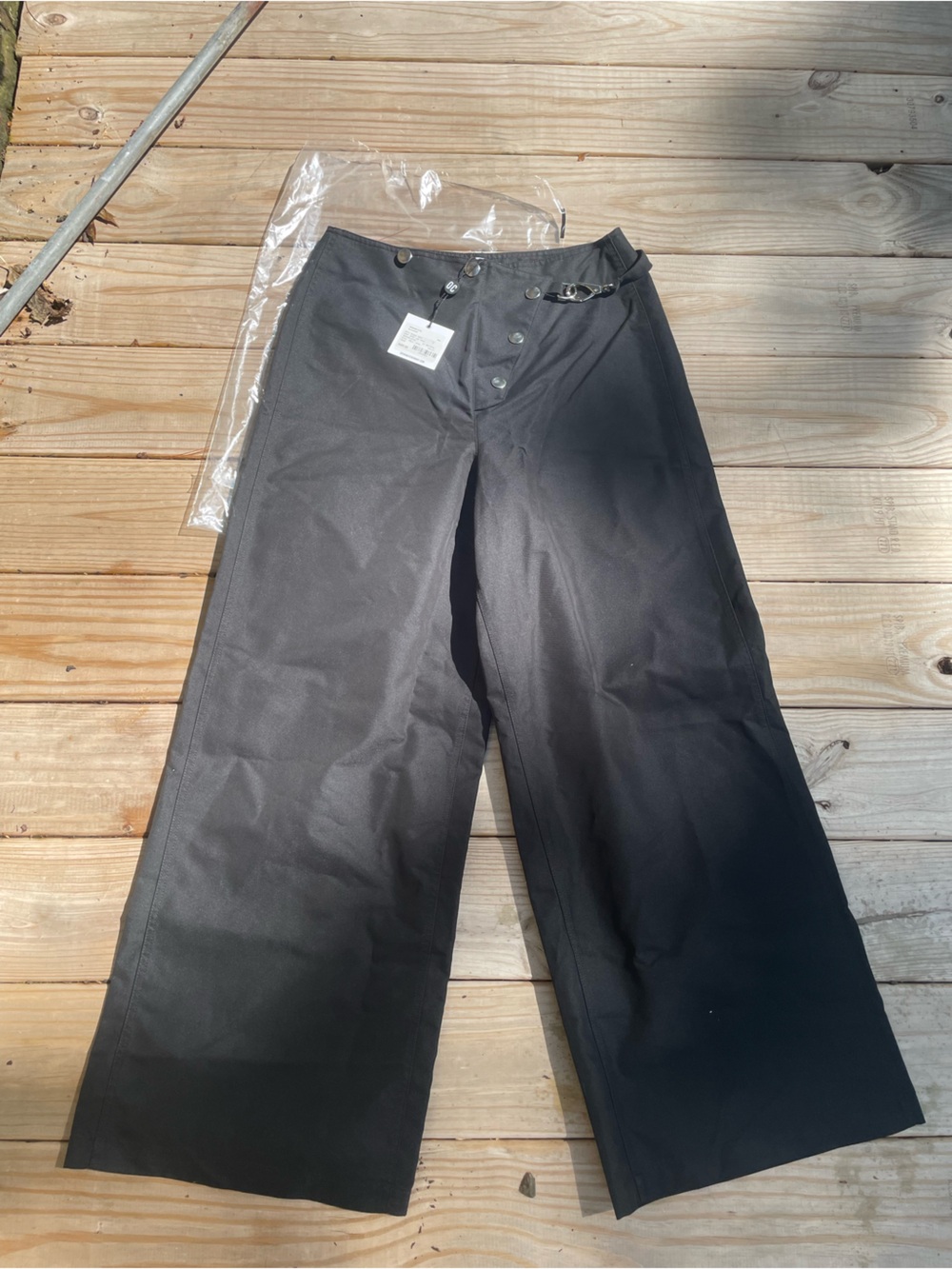 Opening Ceremony Men's Black Wide-Leg Trousers